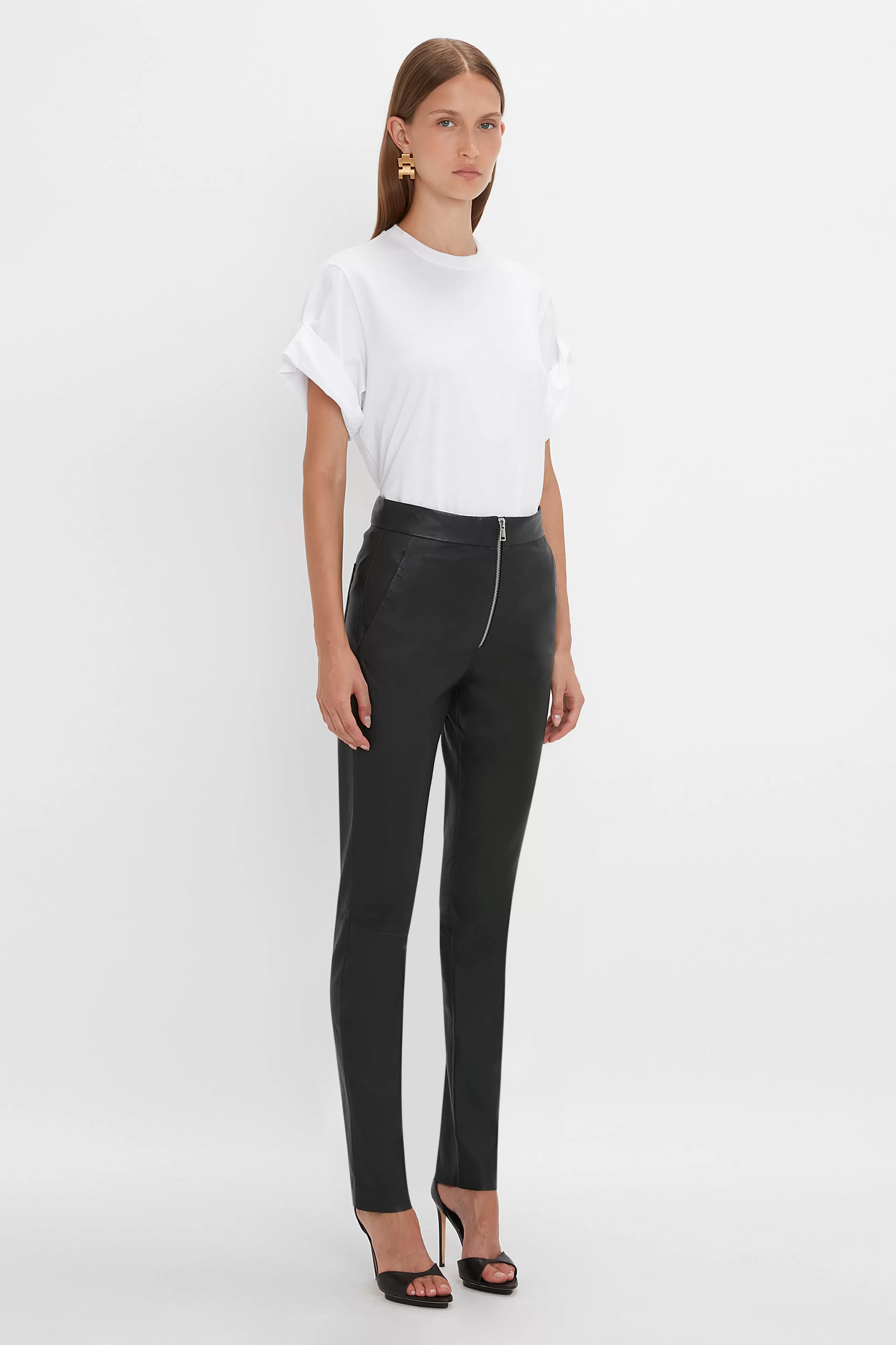 READY TO WEAR Victoria Beckham The Iconics Capsule | Trousers | Slim Leather Trouser in Black