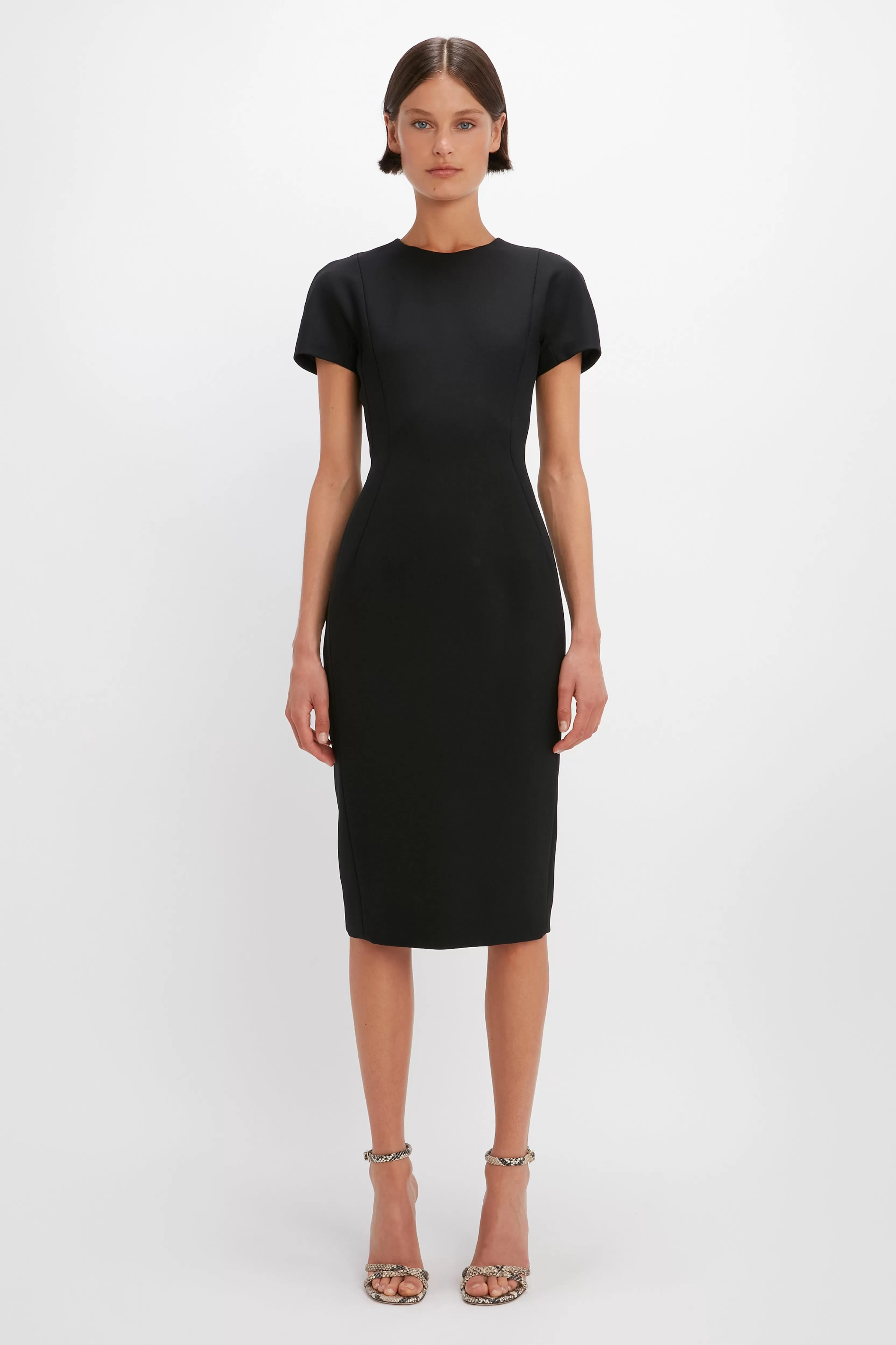 READY TO WEAR Victoria Beckham Dresses | Spiral Fitted T-Shirt Dress In Black