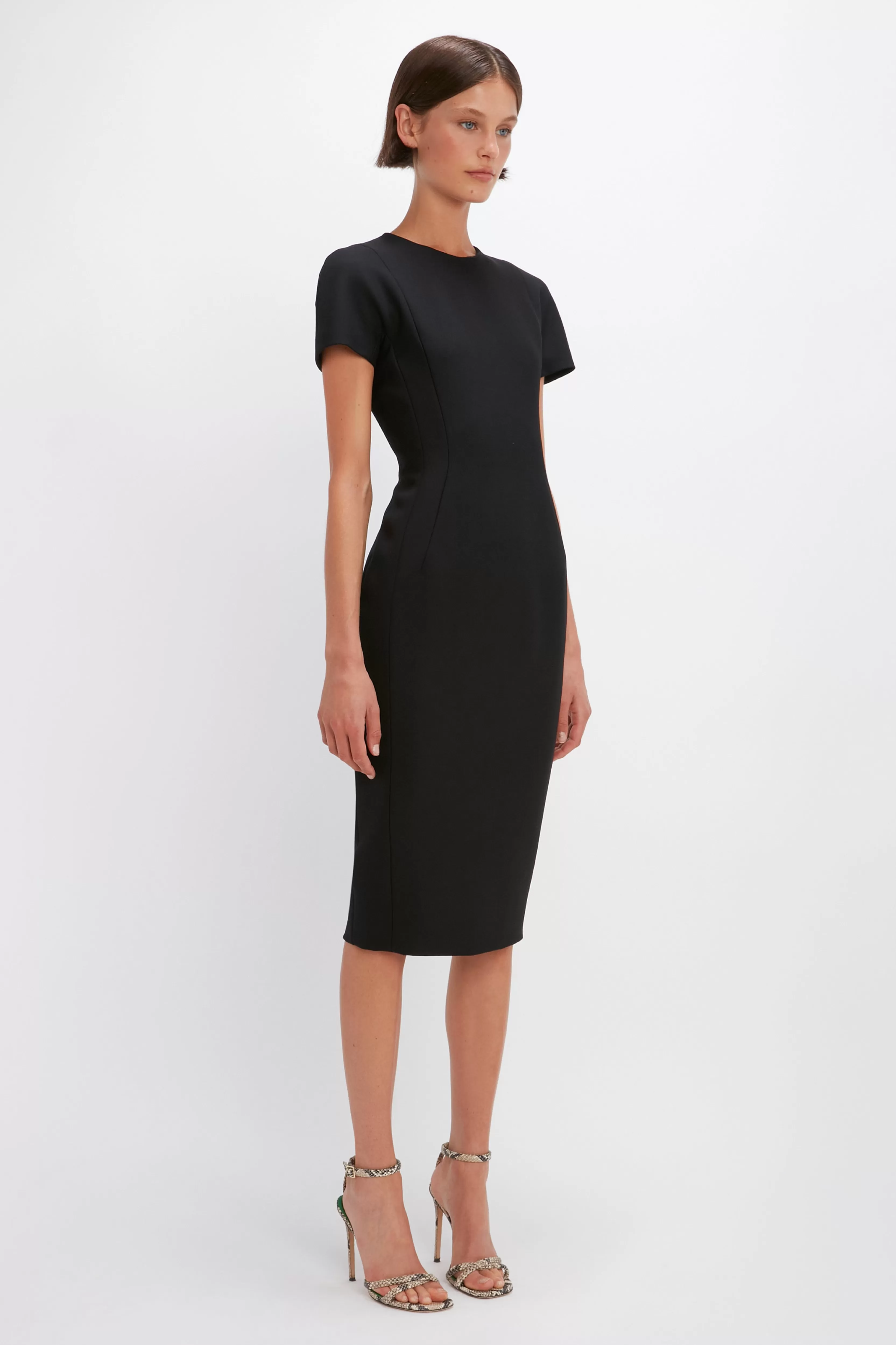 READY TO WEAR Victoria Beckham Dresses | Spiral Fitted T-Shirt Dress In Black