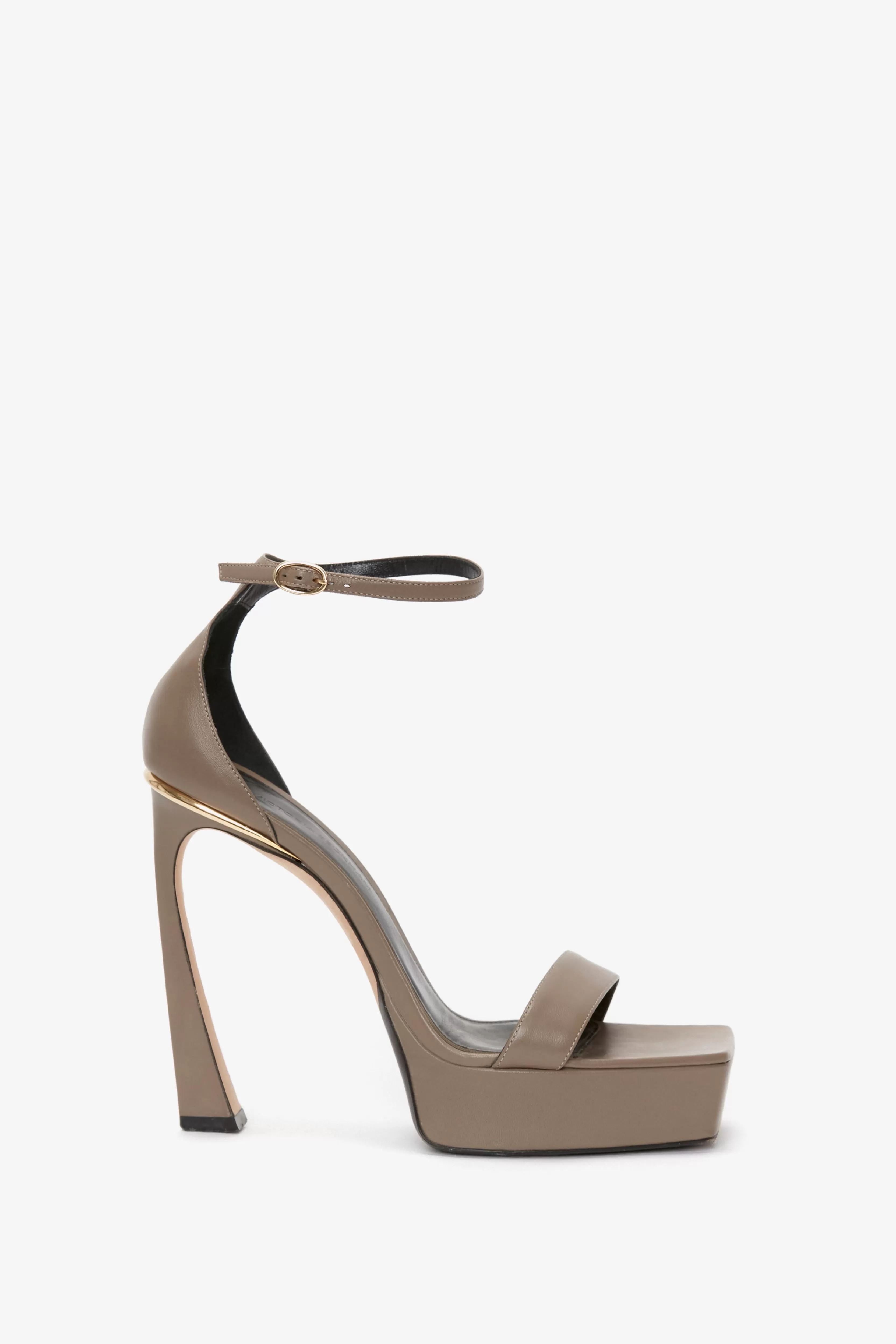 SHOES | ACCESSORIES Victoria Beckham Sandals | Heels | Shoes | Squared Toe Platform Sandal in Beige