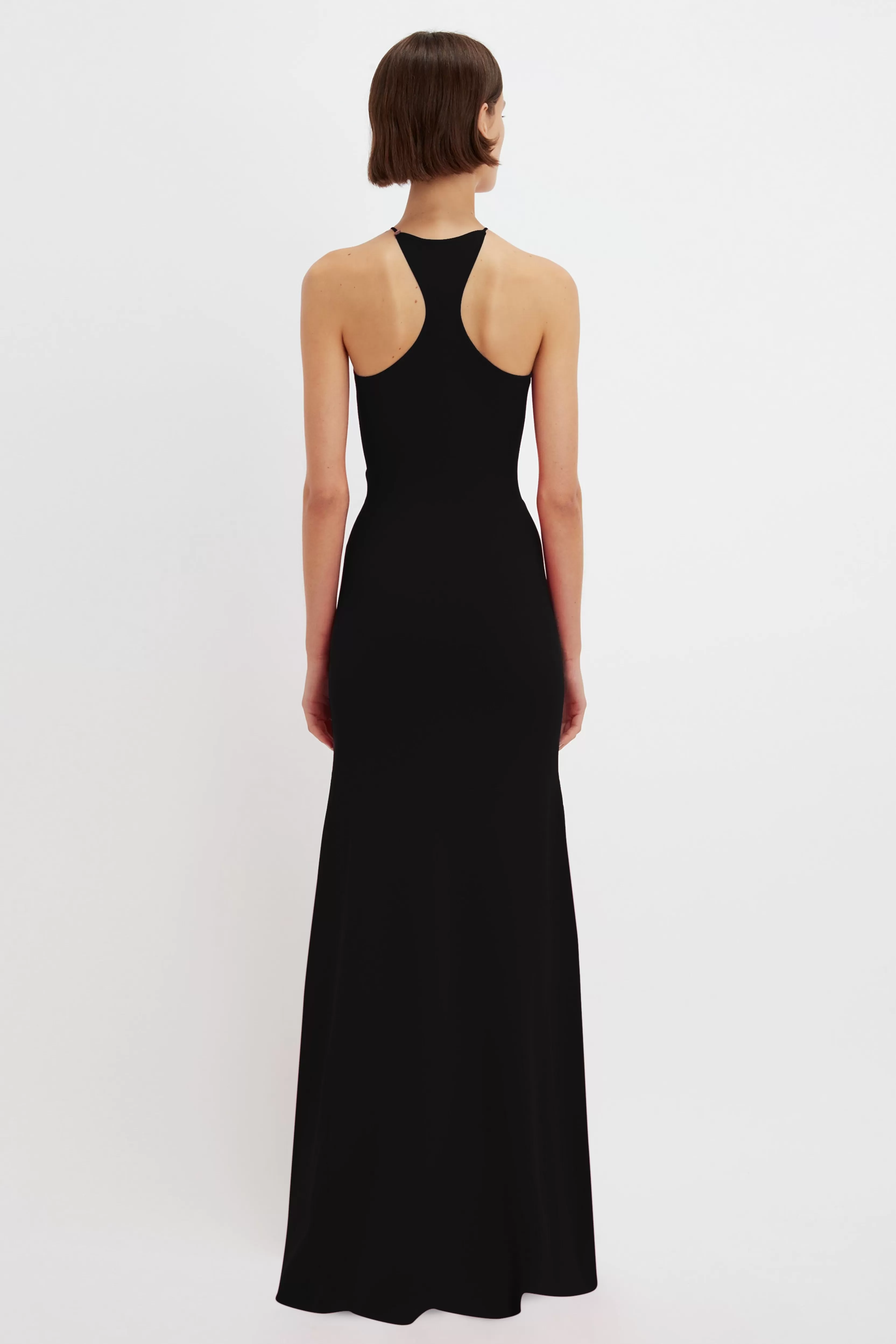 READY TO WEAR Victoria Beckham Gowns | Strap Detail Knitted Gown In Black