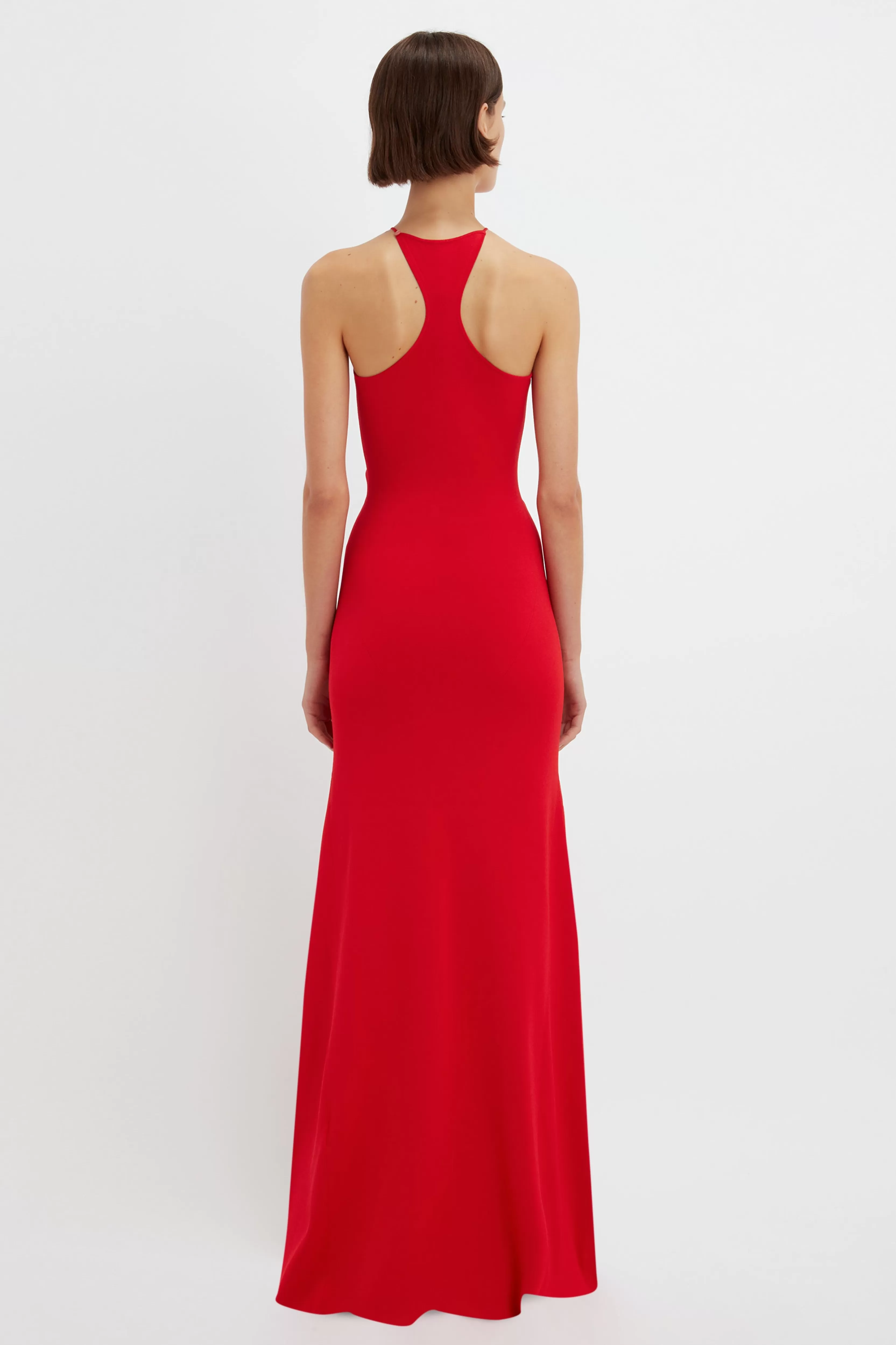 READY TO WEAR Victoria Beckham Gowns | Strap Detail Knitted Gown In Red