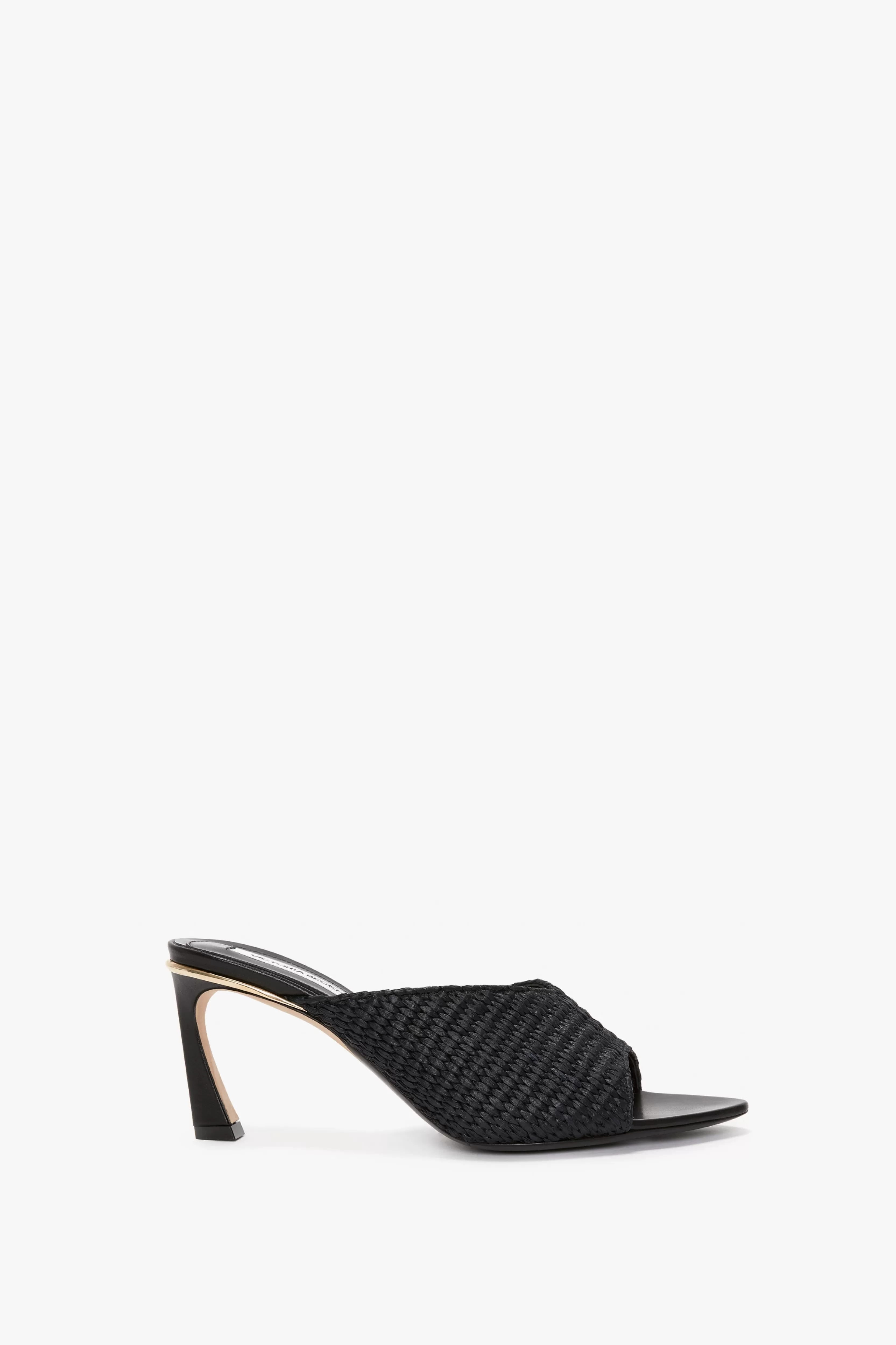 SHOES | ACCESSORIES Victoria Beckham Heels | Shoes | V Cut Mule In Raffia Black