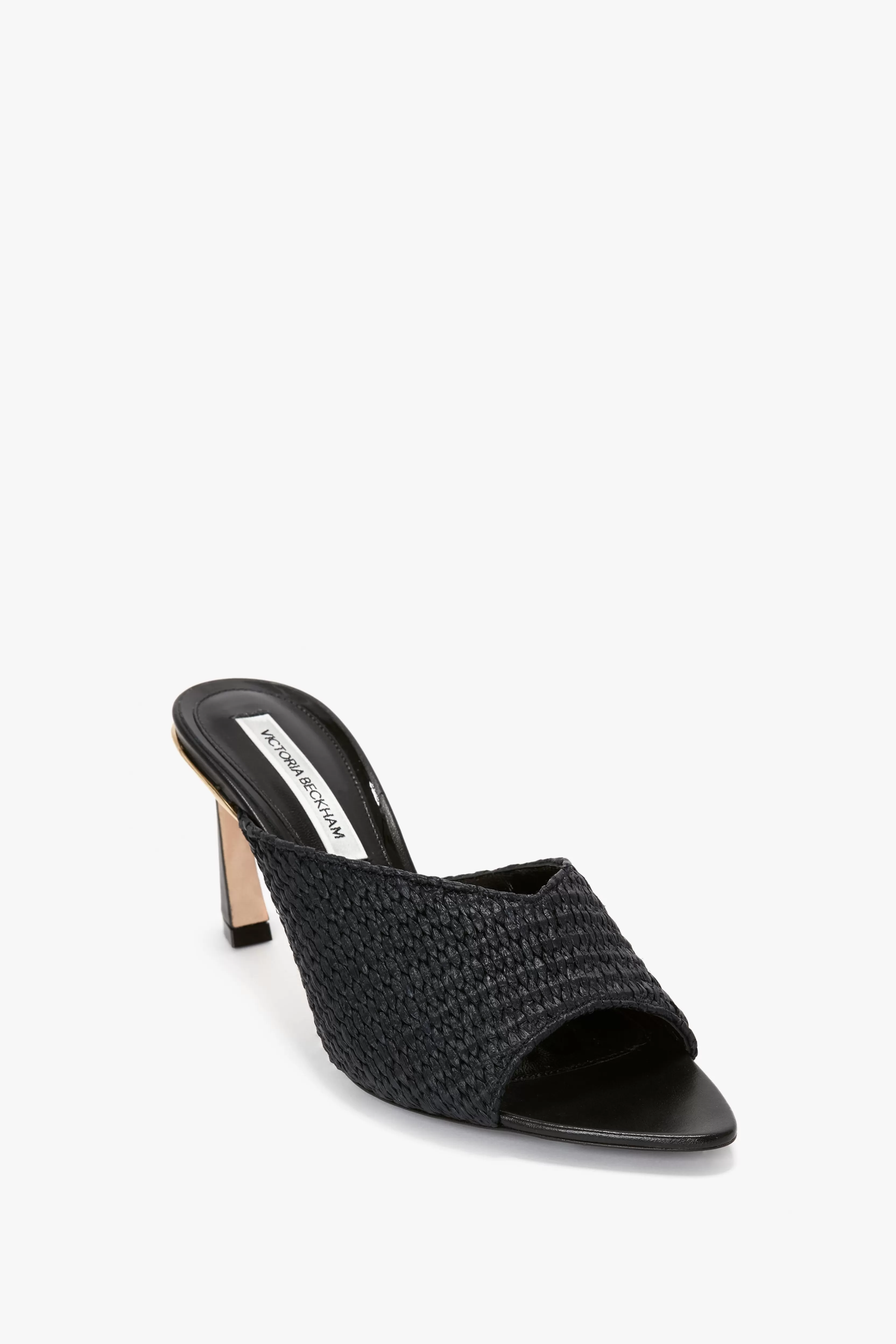 SHOES | ACCESSORIES Victoria Beckham Heels | Shoes | V Cut Mule In Raffia Black