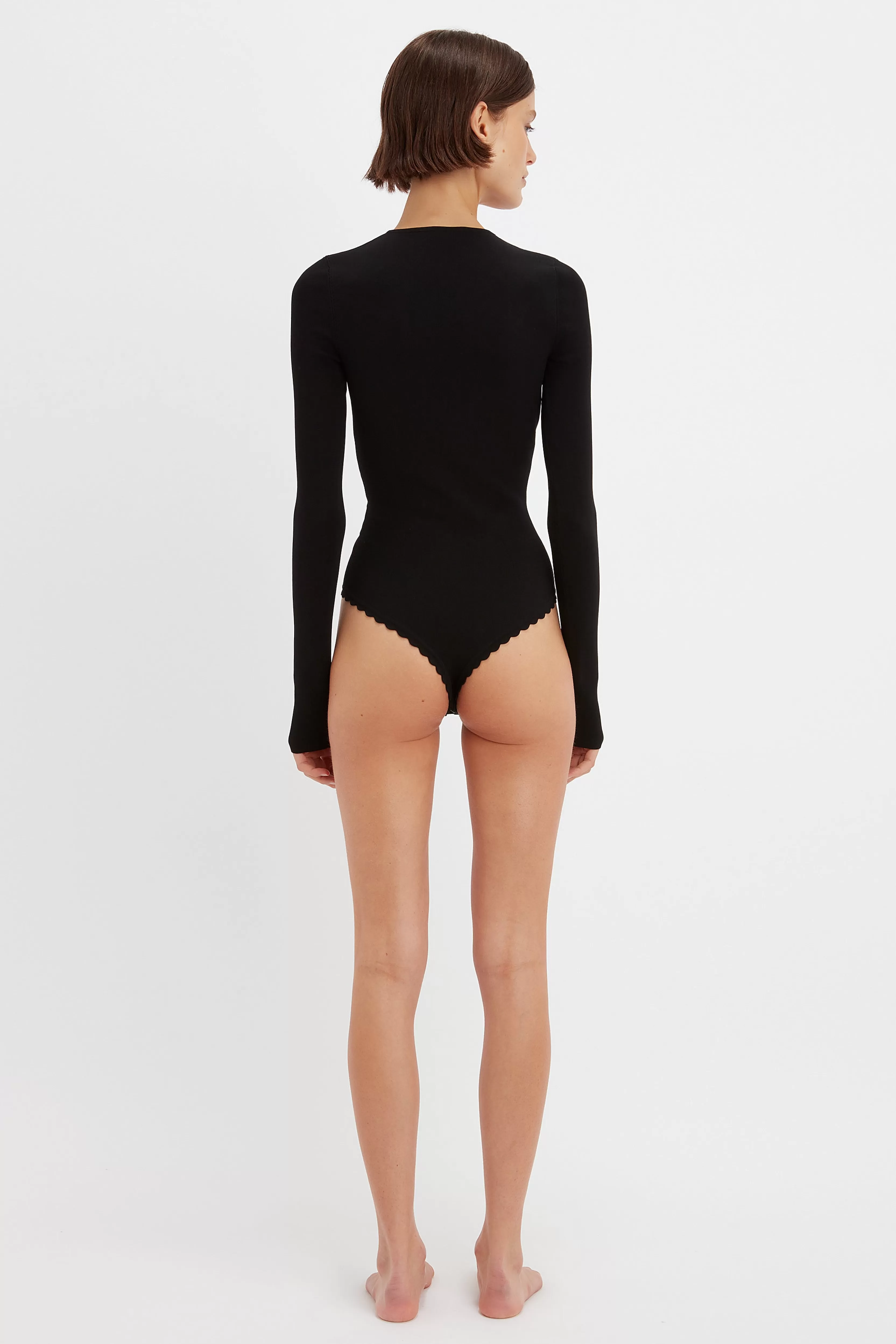 READY TO WEAR Victoria Beckham VB Body | Sale | VB Body Deep VB Bodysuit in Black