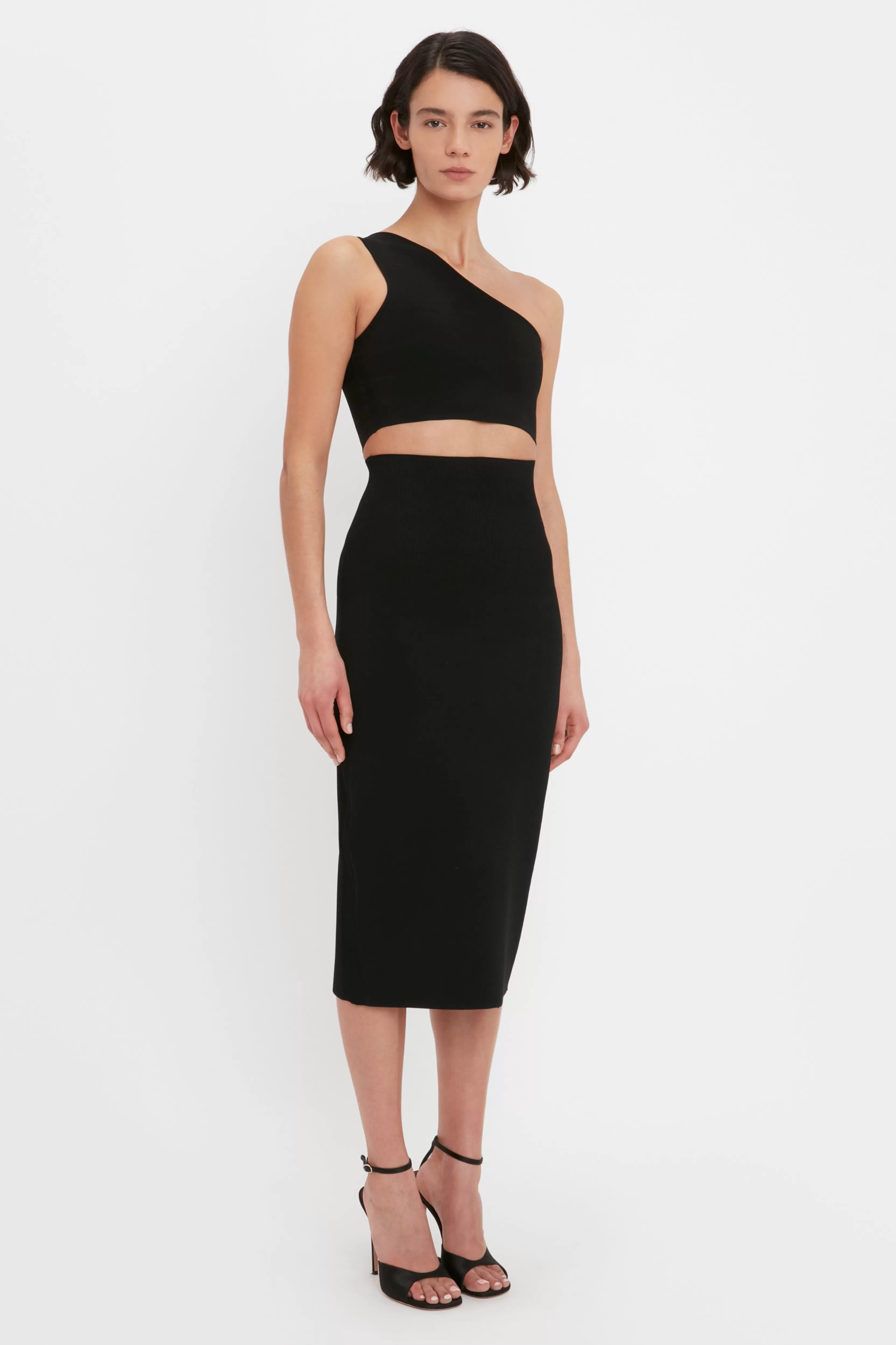 READY TO WEAR Victoria Beckham VB Body | Skirts | VB Body Fitted Midi Skirt In Black