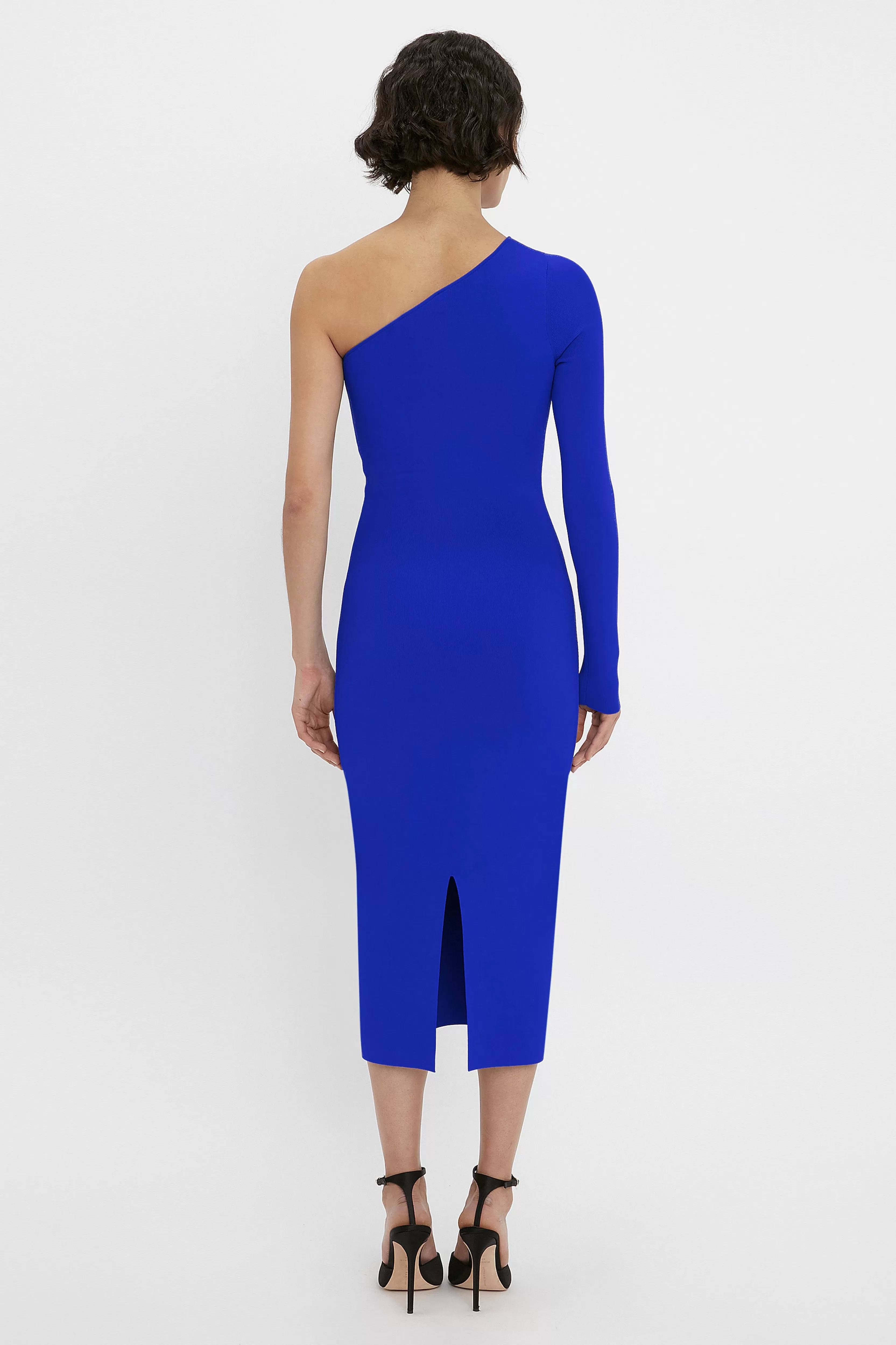 READY TO WEAR Victoria Beckham VB Body | Sale | VB Body One Shoulder Midi Dress In Cobalt