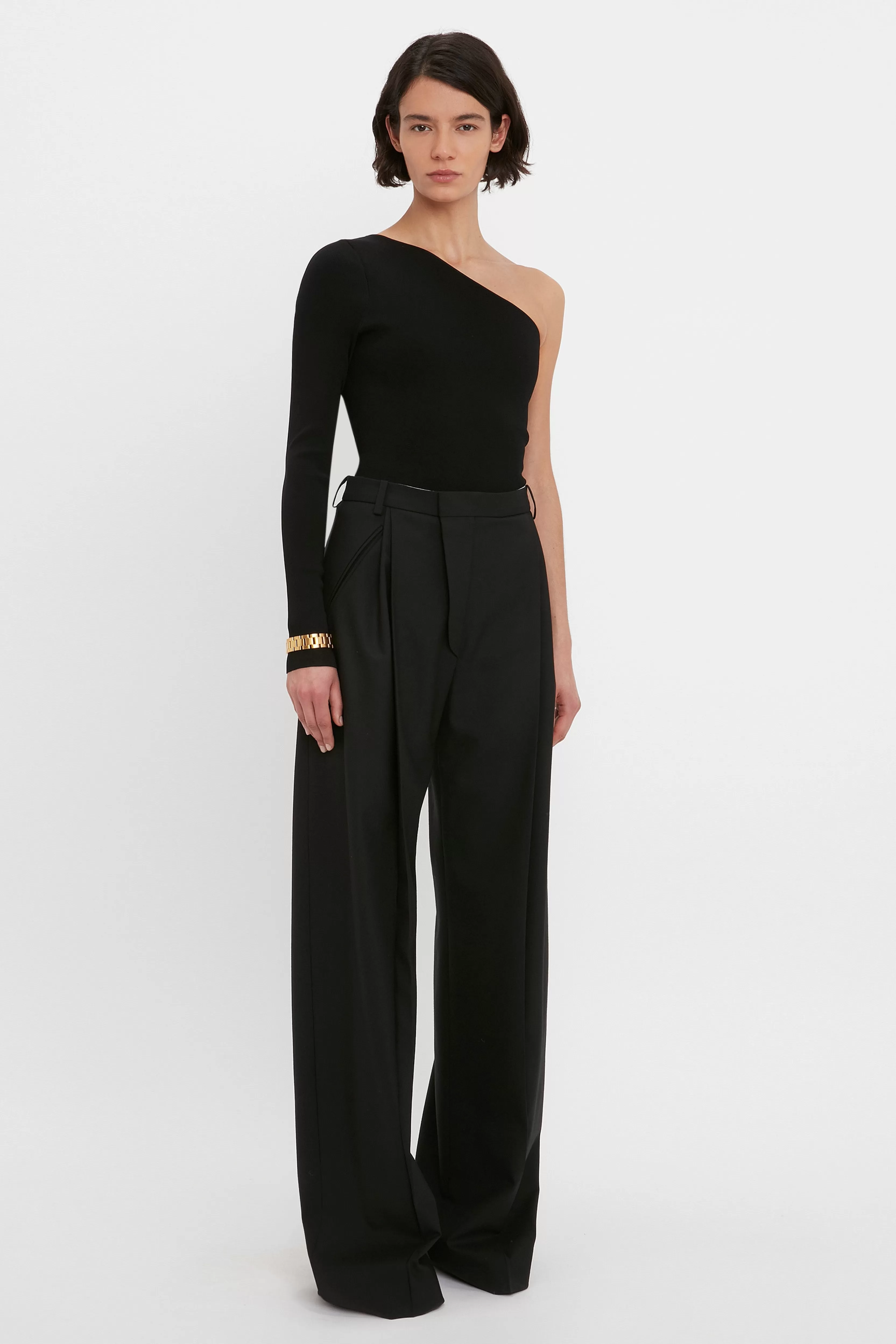 READY TO WEAR Victoria Beckham VB Body | Sale | VB Body One Shoulder Top In Black