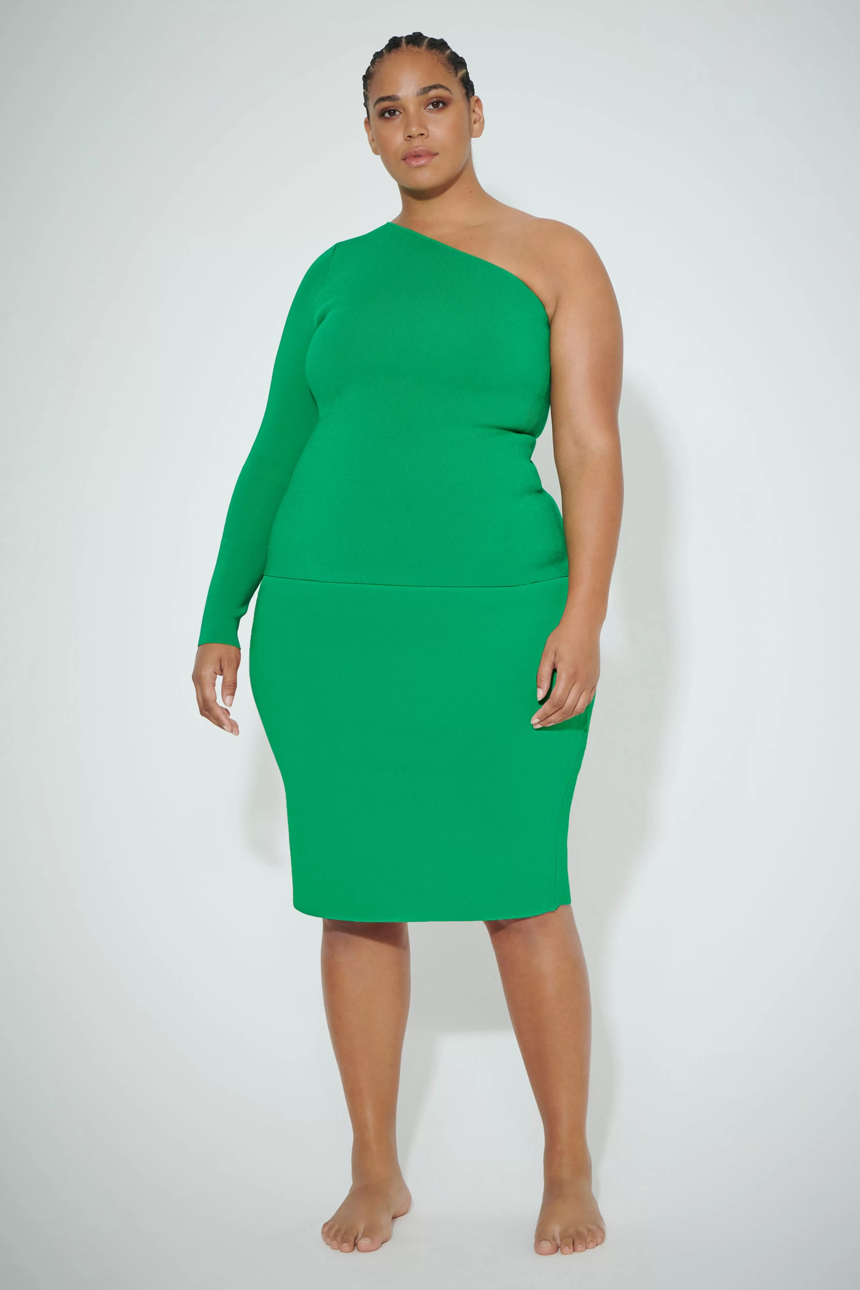 READY TO WEAR Victoria Beckham VB Body | Sale | VB Body One Shoulder Top in Green