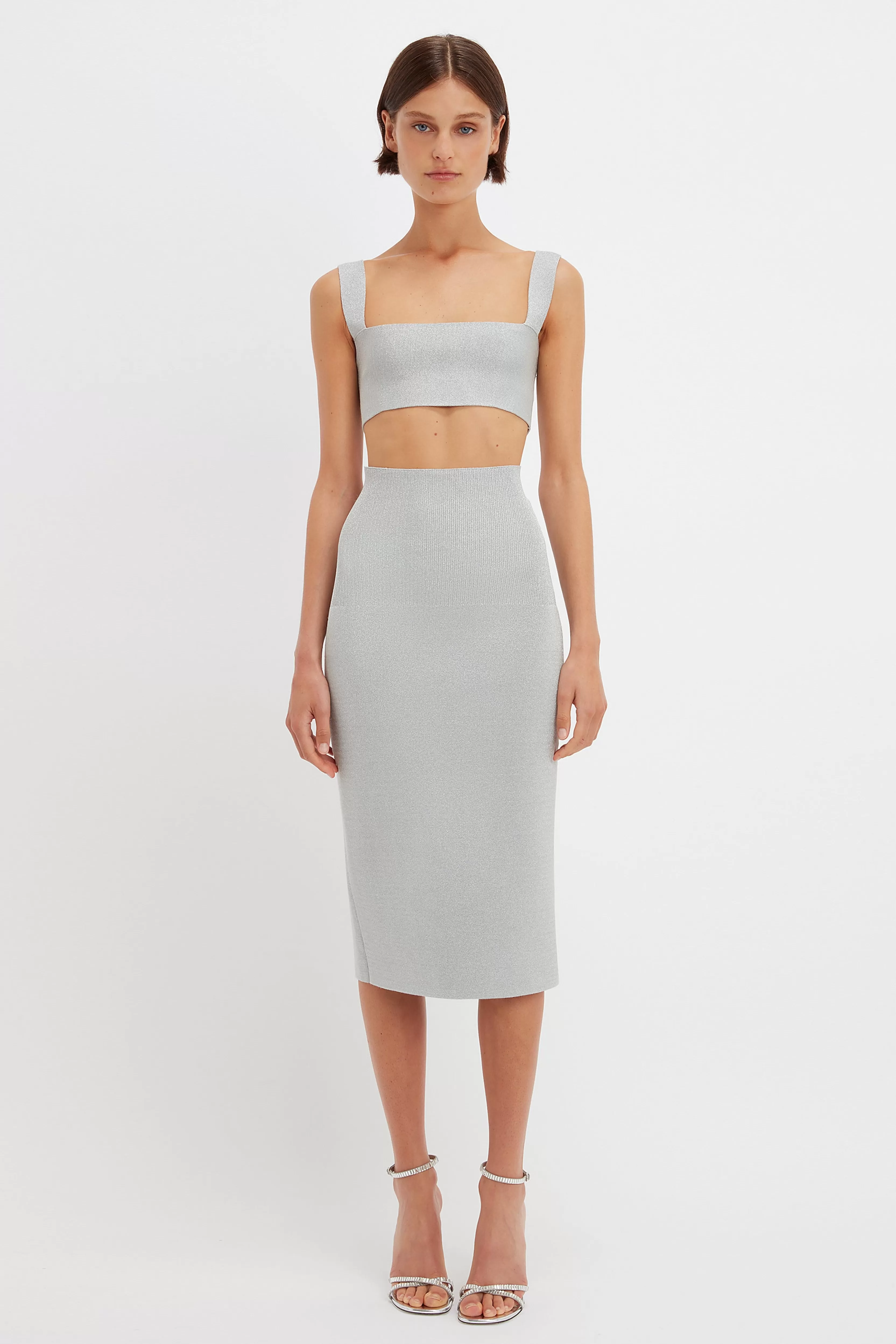 READY TO WEAR Victoria Beckham VB Body | Sale | VB Body Strap Bandeau Top in Silver