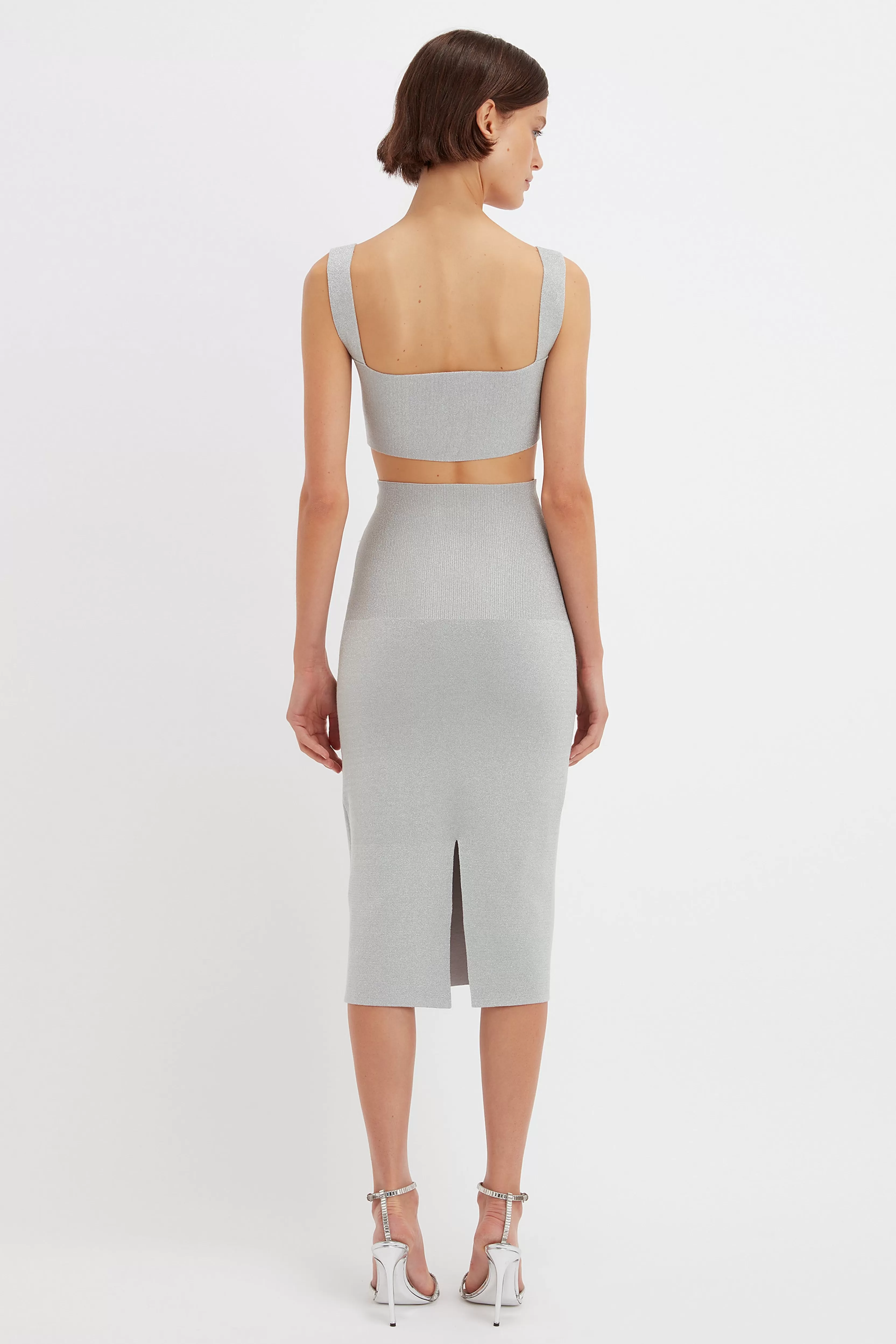 READY TO WEAR Victoria Beckham VB Body | Sale | VB Body Strap Bandeau Top in Silver