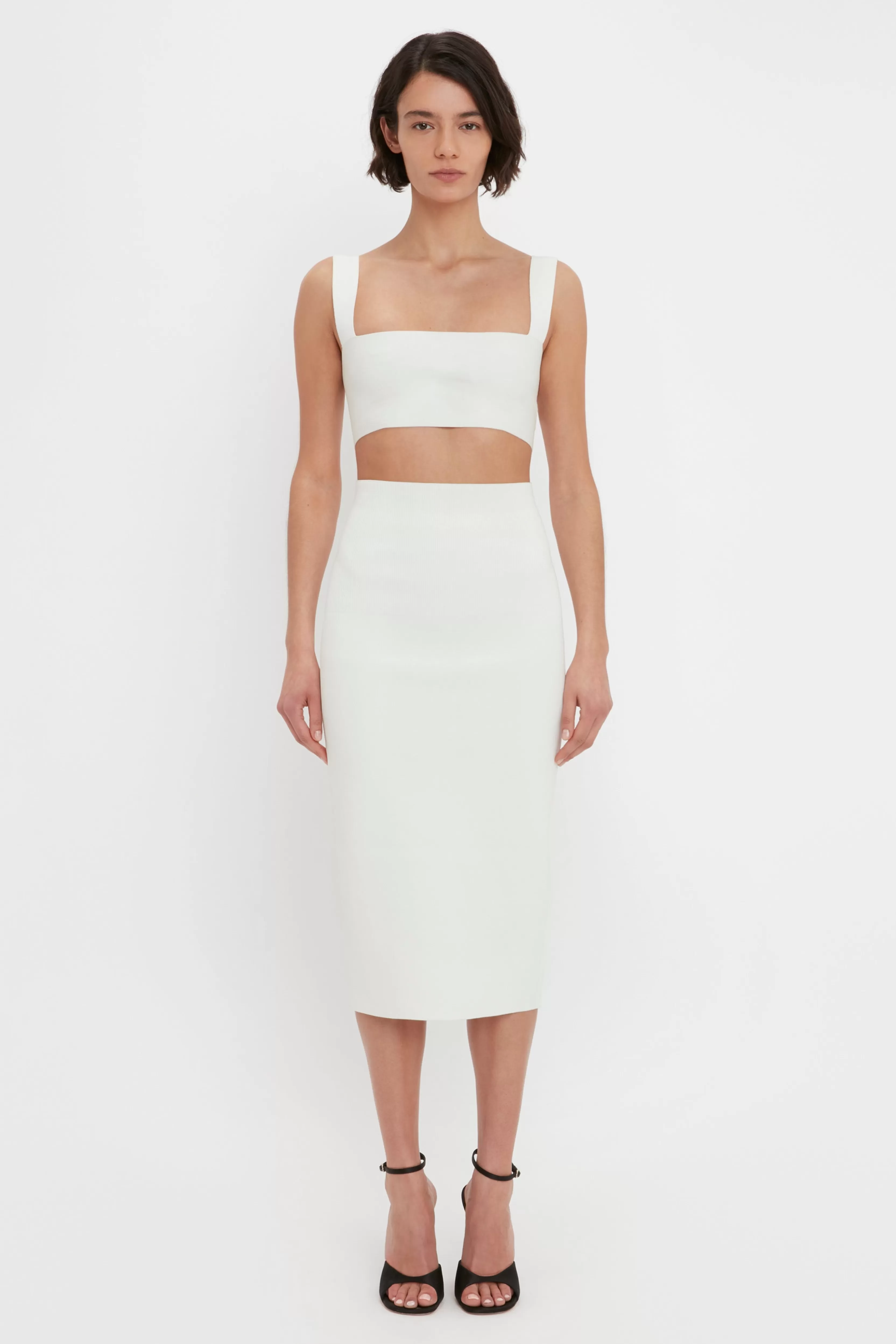 READY TO WEAR Victoria Beckham VB Body | Shirts & Tops | VB Body Strap Bandeau Top In White