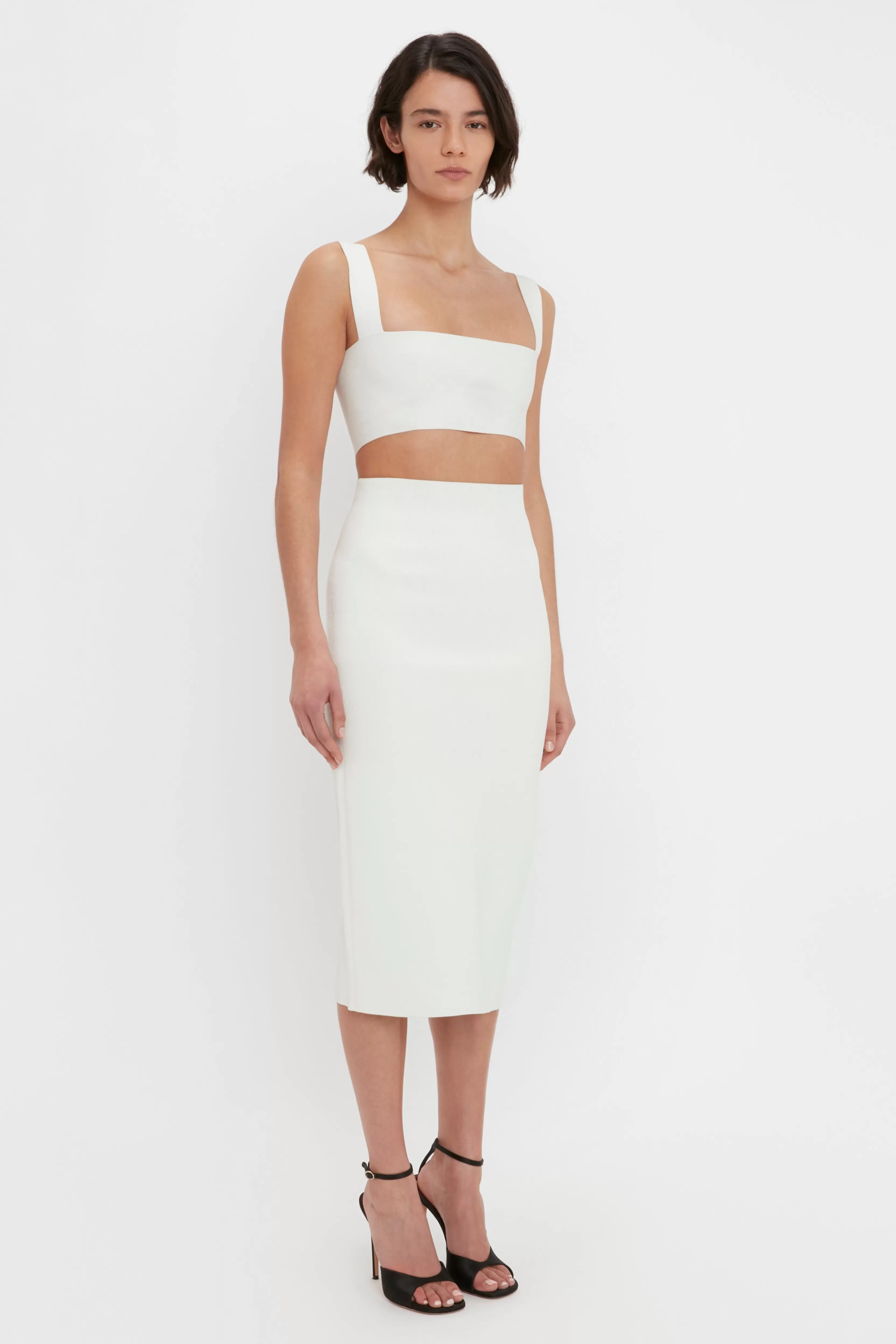 READY TO WEAR Victoria Beckham VB Body | Shirts & Tops | VB Body Strap Bandeau Top In White