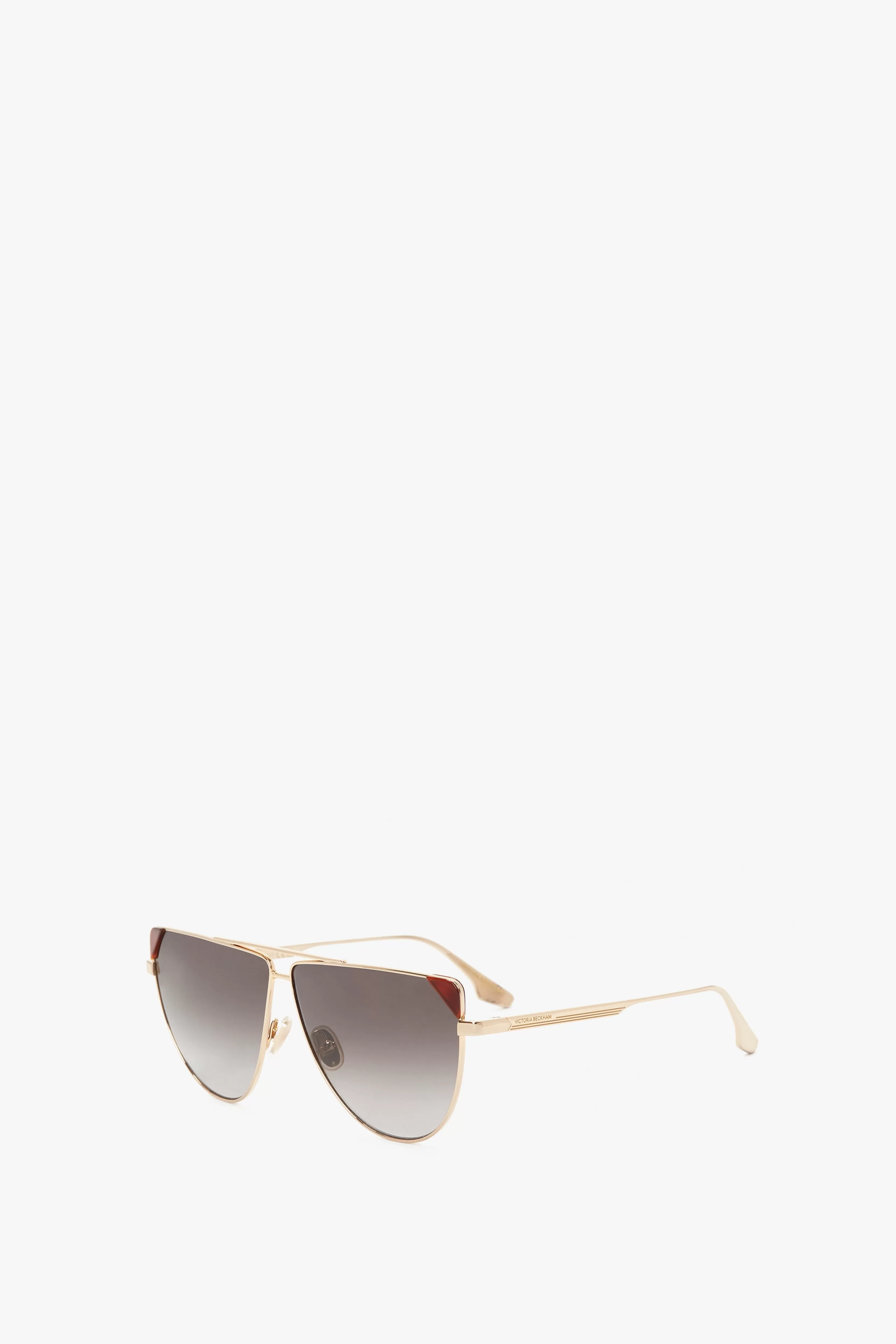 ACCESSORIES Victoria Beckham Eyewear | V-Line Aviator In Gold Blonde Havana